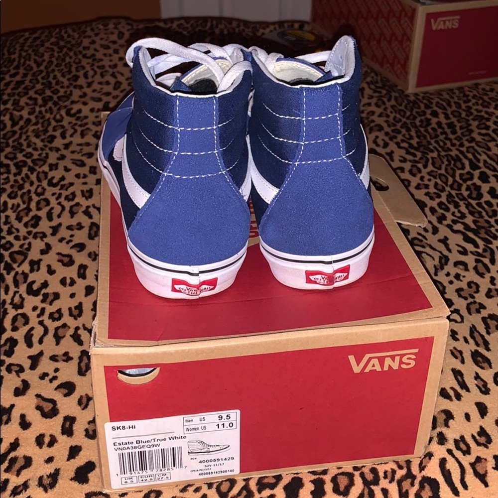 VANS SK8-HI ROYAL BLUE VANS SIZE 11 WOMEN/ 9.5 MEN - Picture 4 of 7